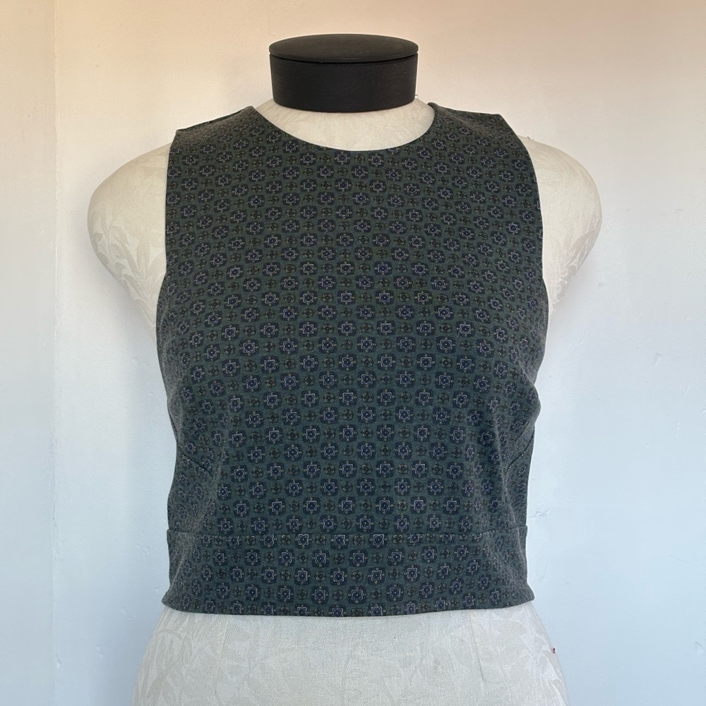 Urban Outfitters Cooperative Green Patterned Crop Top